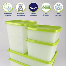 Hobby Life Alaska Derin Dondurucu Saklama Kabı 6'lı Set 9.5 Litre - Bpa Yeşil