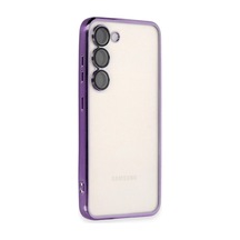 Samsung Galaxy S23 Plus Kılıf Razer Lensli Silikon - Mor 0.2M-Çok Renkli