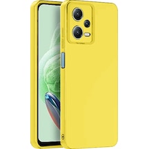 Xiaomi Redmi Note 12 Pro 5g Kılıf Nano İçi Kadife Silikon Sarı