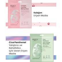 Dermal Kolajen Ve Cica Nemlendirici Rahatlatıcı Eriyen Maske Seti Kore Maske Seti 34 Gr.