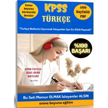 KPSS Türkçe Hazırlık Kitabı (400 Sayfalık PDF + Görüntülü Dersler)