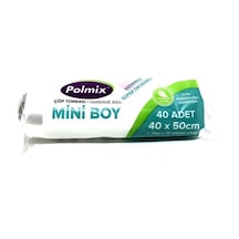 Polmix Mini Boy Çöp Poşeti Beyaz 40 x 50 CM