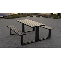 KOMPLE METAL 6 KİŞİLİK PİKNİK MASASI