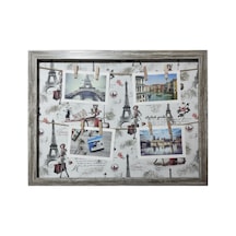 Kişiye Özel 4 Fotoğraflı İpli Ve Mandallı Dekoratif Ahşap Çerçeve 37x47 Cm - Yüksek Kalite Baskı H