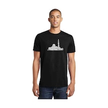 Silhouette Mosque Baskılı Siyah Erkek Tshirt (528856273)
