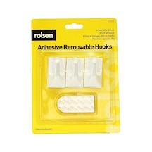 61327 3pc Removable Adhesive Hooks, 7/8 Yaş