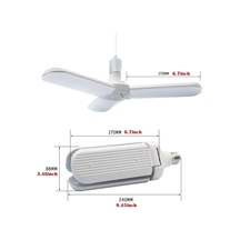 Pervane Ampül 40 W 3 Kollu Katlanır Pervane Led Ampül Tasarruflu Kanatlı Led Beyaz Işık E27 Led Ampu