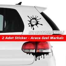 Fiat Strada Sticker 2Adet Kapı Far Tampon Bagaj Stickerı