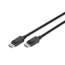 Digitus Displayport Dp Bağlantı Kablosu, Dp Erkek &lt -&gt Dp Erkek, 2 Metre, Kilit Mekanizmalı, Ultra Hd 8k, Dp 1.3/1.4, Siyah Renk-19928