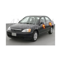 Honda Civic Krom Cam Çıtası 4 Parça 2001-2006 Paslanmaz Çelik N11.4402