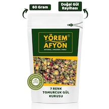 Yörem Afyon Doğanın Gökkuşağı Esintisi 7 Renk Hakiki Tomurcuk Gül Kurusu Rosa Damascena 60gr.