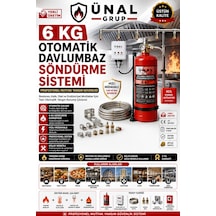 6 Kg Davlumbaz Yangın Söndürme Sistemi Otomatik Mutfak Güvenliği Araç Oto Muayene