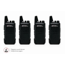 N446 Pmr Deprem Ve Acil Durum El Telsizi 4'lü Telsiz + Kulaklık Set