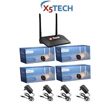Kablosuz Güvenlik Kamera Paketi X5 Tech 4 Kamera Ve Access Point