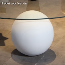 Top & Döküm Küre & Sehpa Ayağı & Iç Mekan Ve Dış Mekan Aksesuarı Beyaz Sadece 1 Top