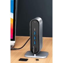 Profesyonel Hub 12in1 4k Hdmı Vga Usb 3.0 Rj45 100mbps Sd Kart Okuyucu 3.5mm Ses 100w Hızlı Şarj