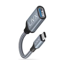 Usb 3.0 To Type-c Çevirici Dönüştürücü 60w Hızlı Şarj Desteği 15 Cm Kablolu Otg Adaptör Samsung Huawei Xiaomi Macbook İle Uyumlu Gri Ottca-01
