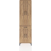Arges Dolap 4 Raflı Tek Çekmeceli 4 Kapaklı 60x30x221 Çam-çam Çam