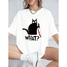 Noıssey Urban Pop Graphic Kadın Tişört Koleksiyonukod 5602 Beyaz