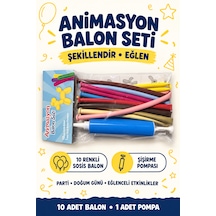 Animasyon Balon Seti Çok  Renkli