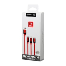 Konfulon S51 Lightning Kablo İphone Uyumlu 1m 3a - Kırmızı