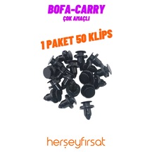 Bofa Carry Çok Amaçlı Klips-Plastik-8 Mm-1 Pakette 50 Adet