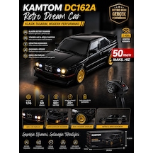 Kamtom Dc162a Retro Dream Car 1:16 4x4 Drift Uzaktan Kumandalı Araba 50 Km/h Hız Işıklı Şarjlı E30 - Siyah