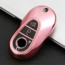 Mercedes Benz C E S Class C200 C300 W206 W223 S400 S450 S480 S500 Parlak Tpu Anahtar Kılıfı Rose