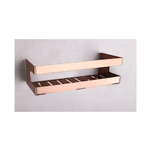 System Duş Raf Sistemi Rose Rengi 98x100x250 Mm Aahşap