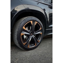 Cupra Ateca İle Uyumlu Jant Kaplama Sticker Set Metali K Mat Bakir