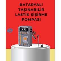 Northcity 150 Psı Hızlı Şişirme Motorlu Taşınabilir Lastik Pompası - Araç Ve Bisiklet İçin Dijital Ekranlı