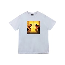 Unisex Beyaz Placebo Baskılı Tshirt Beyaz