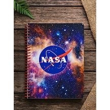 Öğrenci Ve Ofis Kullanımı İçin Uygun Nasa Temalı Temalı Spiralli Çizgili Defter 80 Yaprak