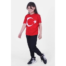 Fyk Kids Atatürk İmza-bayrak Baskılı Takım Kırmızı - Bayrak Kırmızı