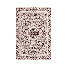 Kartela Halı Veso Halı Kaymaz Taban Makinede Yıkanabilir Halı Bordo - 60 X 90 Cm