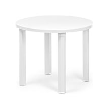Omnipazar Sy-2550 Beyaz Yuvarlak Plastik Masa 90x73 Cm Beyaz