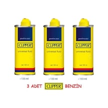 Clipper Benzin Çakmak Benzini 3 x 133 ML + 20'li Çakmak Taşı