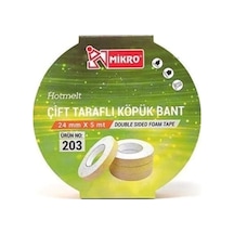 Çift Taraflı Köpük Bant, 24 Mm X 5 M, Bnt-203