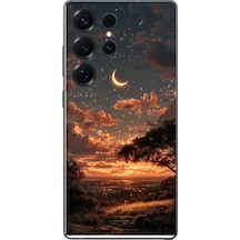 Samsung Galaxy S25 Ultra Uyumlu Ay Gecesi Baskılı Silikon Kılıf Renkli
