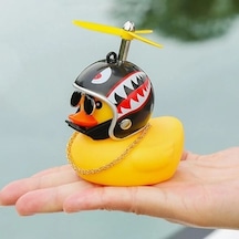 Pengfu Shop B Tarzı Sevimli Lastik Ördek Oyuncaklar Çocuk Oyuncakları Kask Tutkal Pervaneli Sarı Ördek Bebek Köpekbalığı Oyuncak Banyo Oyuncakları Araba Süsleri Odası Dekorasyonu Ogs7xj