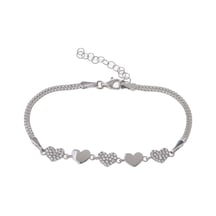 5'li Kalp Model 925 Ayar Gümüş Zirkon Taşlı Kadın Bileklik Gümüş 5'li Kalp Model 925 Ayar Gümüş Zirkon Taşlı Kadın Bileklik Gümüş