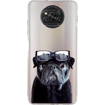 Xiaomi Poco X3 İle Uyumlu 1mm Slim Fit Köpek 3 050f Baskılı Şeffaf Kılıf Şeffaf