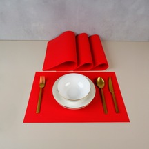 Maxstyle Serene Scarlet 4 Parça Amerikan Servis 30x45 Cm Renkli