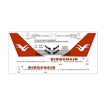 Babibi Dat01060 1/144 Ölçek, Birgen Air, Boeing 757-200, Dekal Çıkartma