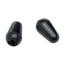 Fender Stratocaster Switch Tips Black Siyah Switch Başlığı 2 Ade