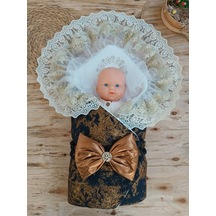 Özel Tasarım Erkek Bebek Kundağı Bebek Dış Kundak Battaniyesi Hastane Çıkışı Kundak Battaniye Siyah