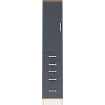 Arges Dolap 2 Raflı 5 Çekmeceli Tek Askılı 44x30x221 Çam-antr... Çam