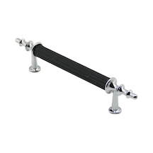 10 Adet Krom - Siyah Boru Kulp 9.6cm 5468 Çok Renkli