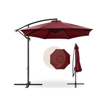 3 Mt 8 Kaburga Full Demir 21 Kg Bordo Bahçe Şemsiyesi Bordo Diğer