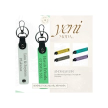 Yol Arkadaşları İçin İsim Ve Plaka Yazılı Klas Motorcu Anahtarlığı X2 Set, Yavruağzı-gök Mavi-ysl Çok Renkli